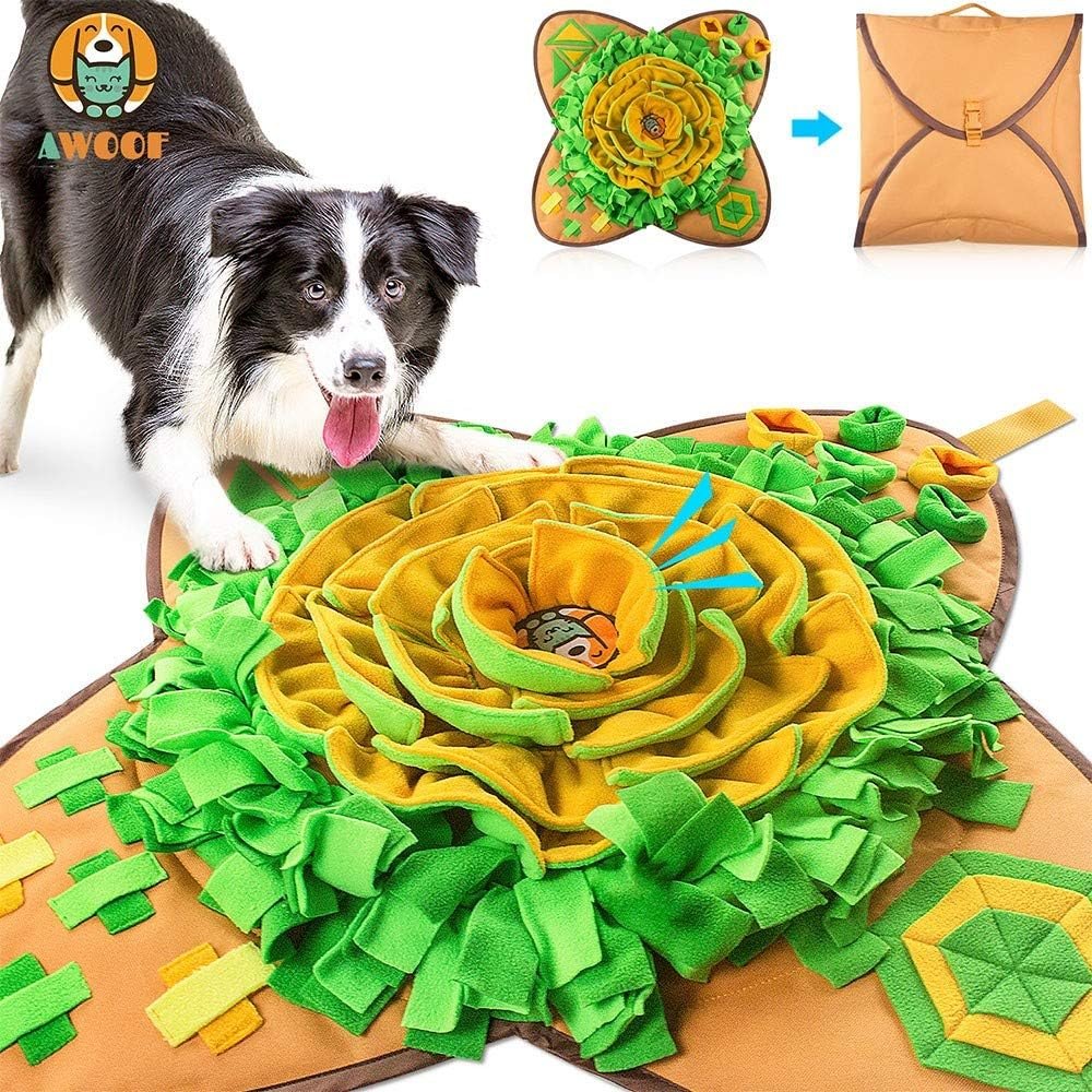 AWOOF Big Flower Snuffle Mat, 28 x 28 in