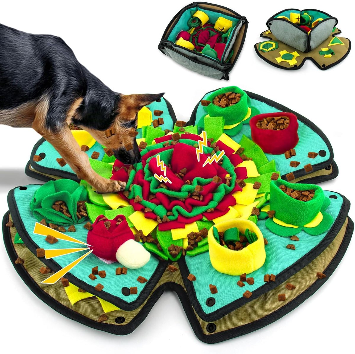 AWOOF 3-Level Puzzle Snuffle Mat, 19.7 x 19.7 in